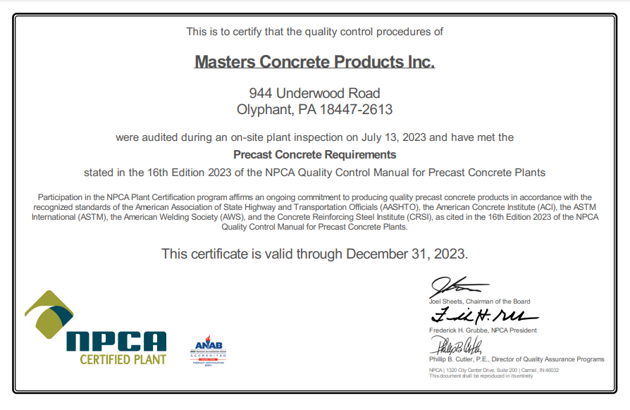 NPCA Certification